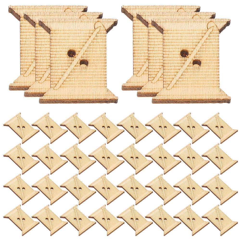 Workshop Tools Diy - 100Pcs Wooden Embroidery Floss Bobbins Thread