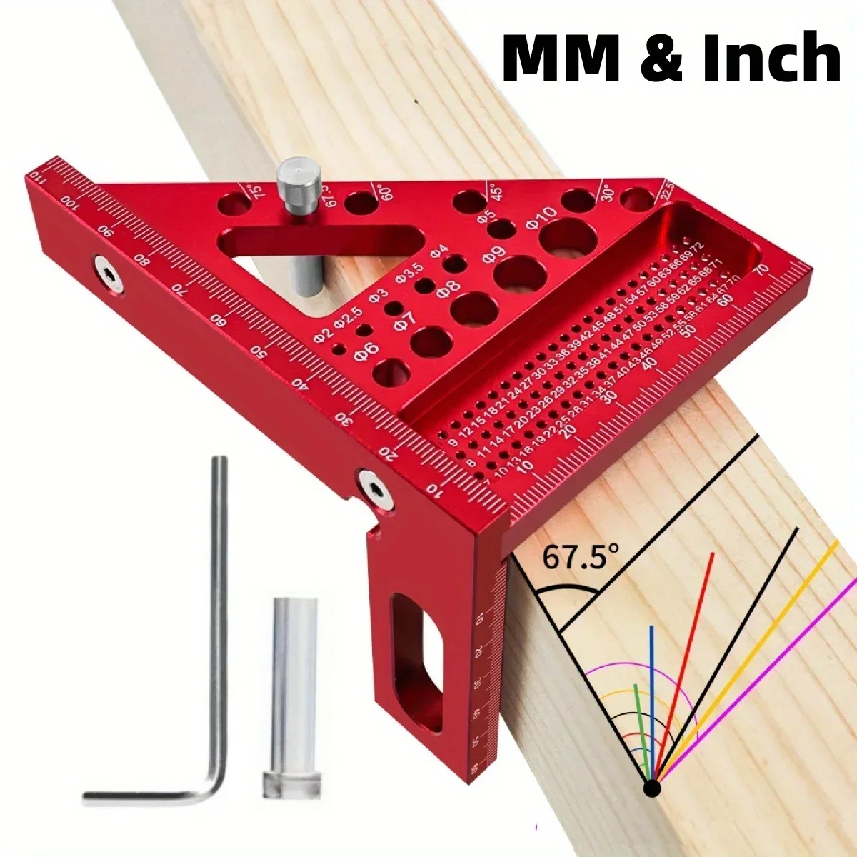 3D Multi‑Angle Measuring Ruler - Workshop Measuring Tools recension och pris