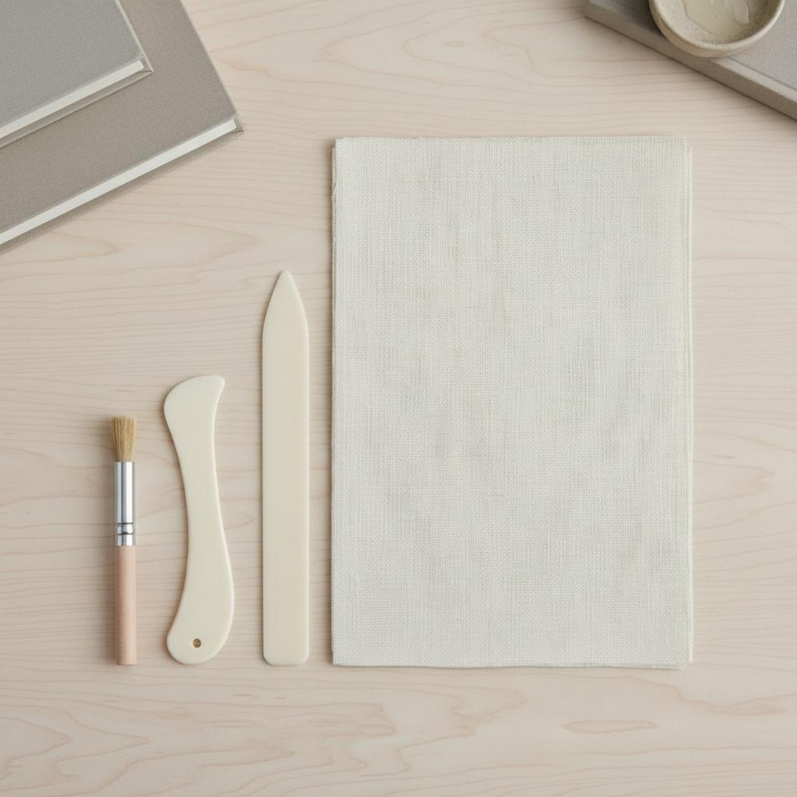 4 Pieces Bookbinding Cloth and - Tools Set Workshop recension och pris