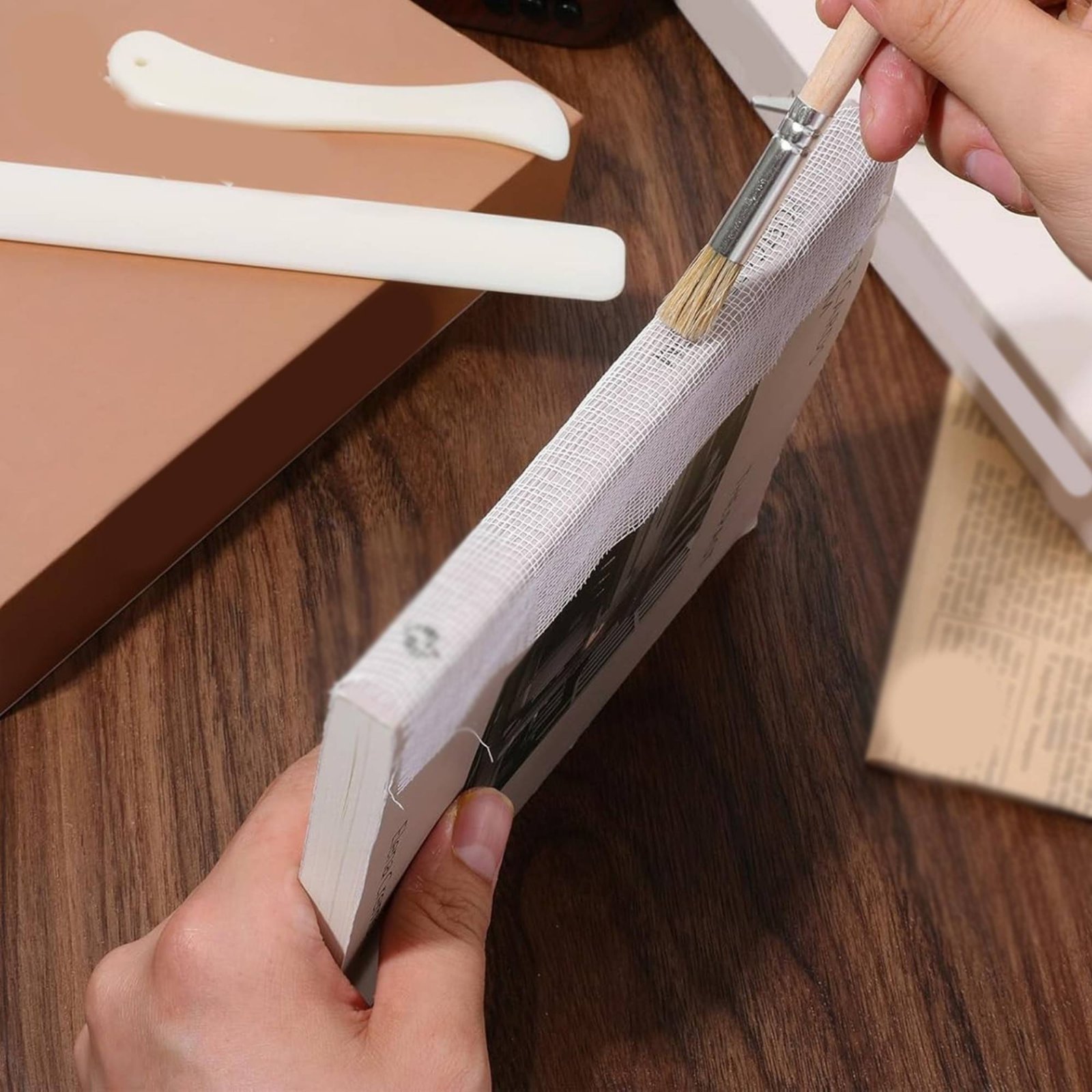 4 Pieces Bookbinding Cloth and - Tools Set Workshop recension och pris