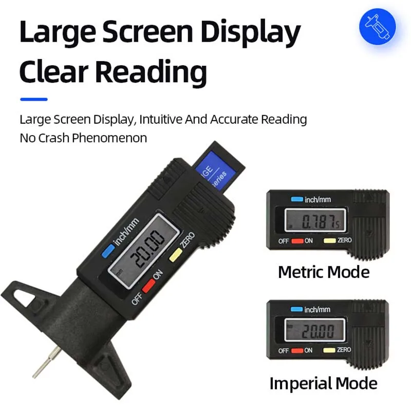 Digital Car Tyre Tire Tread De - Workshop Measuring Tools recension och pris
