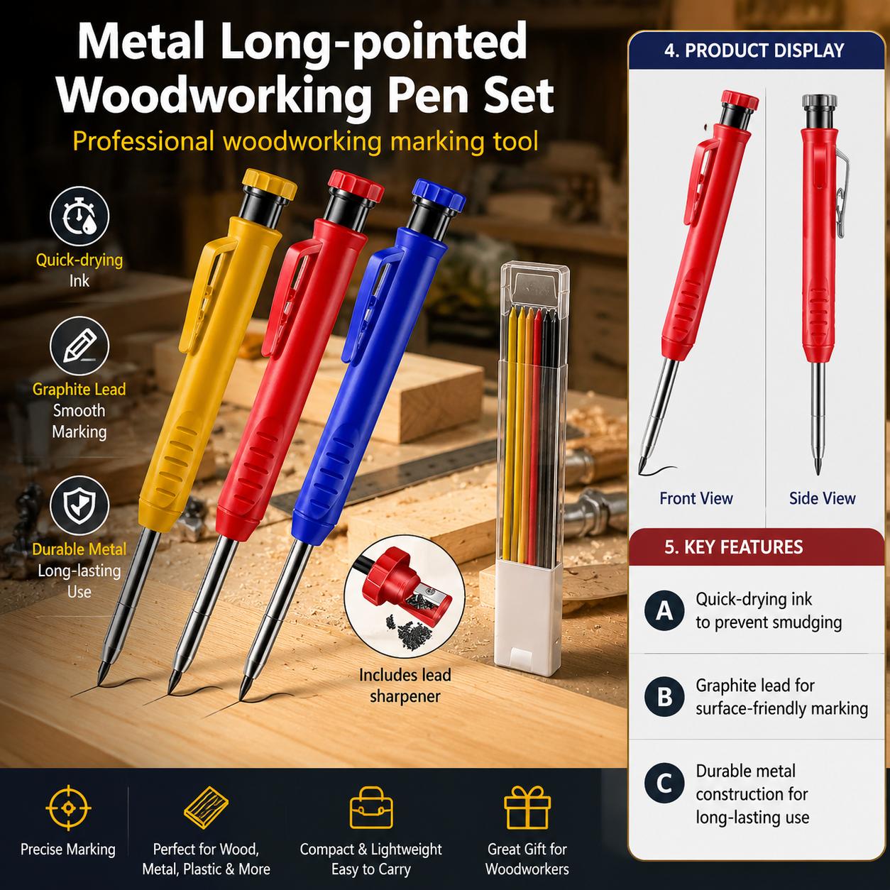 Metal Long Tip Mechanical Penc - Marking Tools In Workshop recension och pris