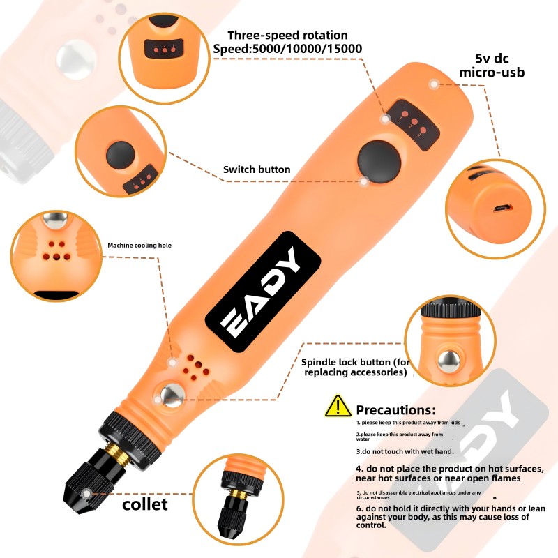 USB Cordless Rotary Tool Kit – - Workshop Tools Diy recension och pris