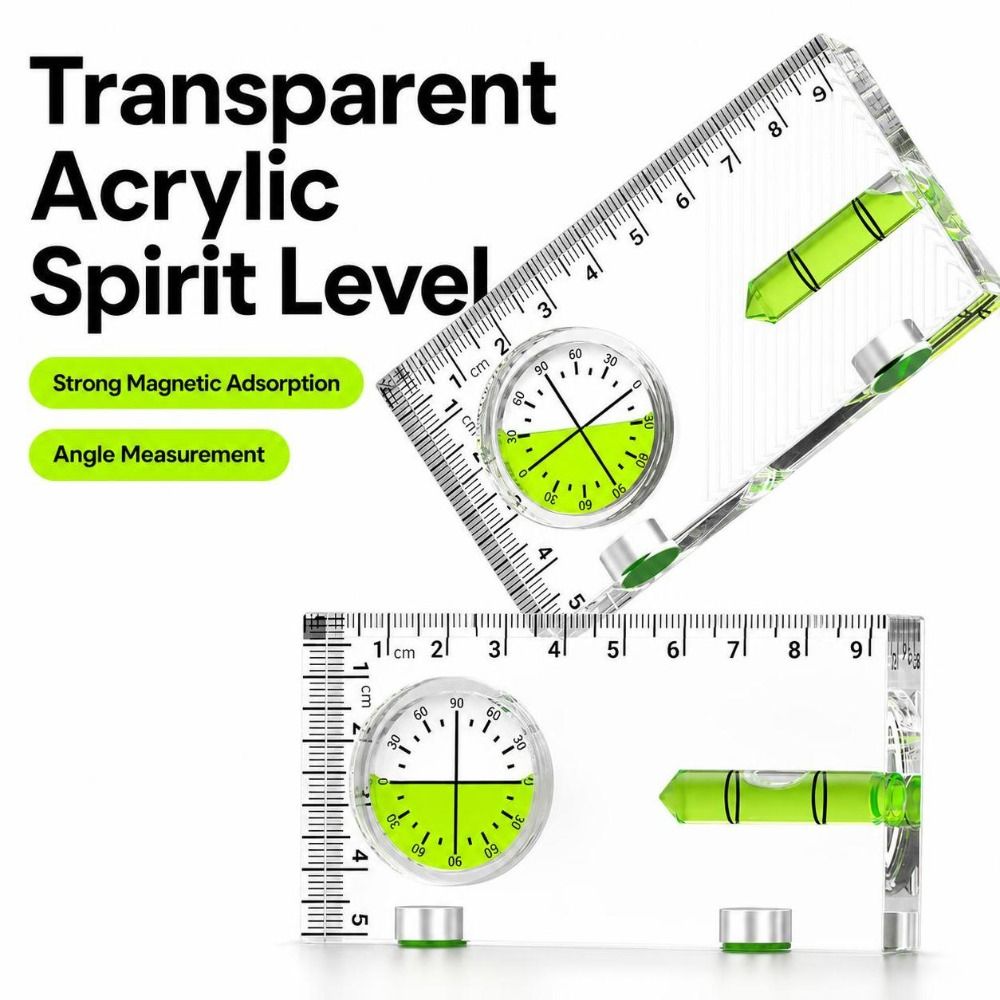 1PC Acrylic Mini Level Ruler M - Workshop Measuring Tools recension och pris